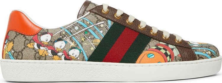 

Кроссовки Disney x Gucci Ace Huey, Dewey and Louie, коричневый