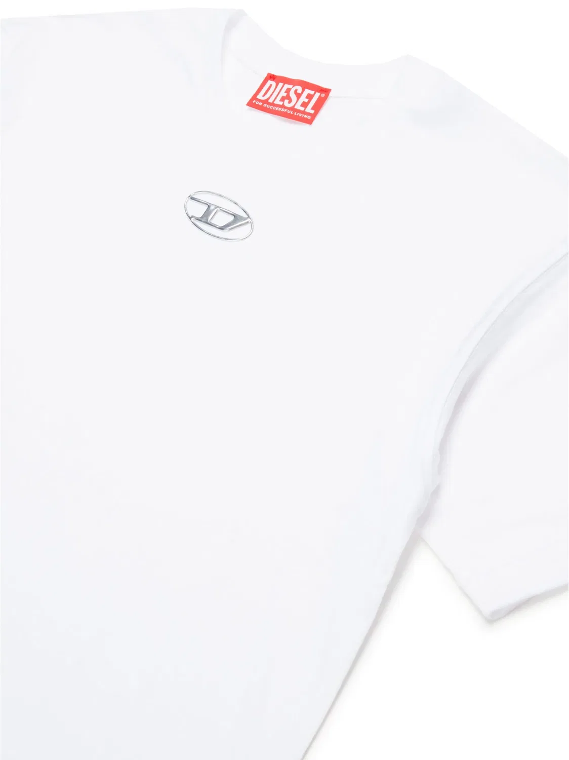 Футболка Oval D из хлопка Diesel, белый — фото 4