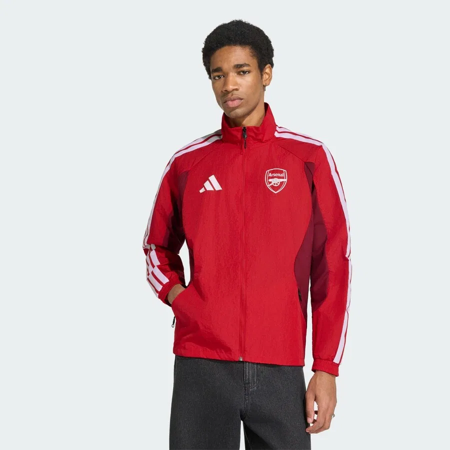 Тренировочная куртка ADIDAS PERFORMANCE 'FC Arsenal Anthem' в красном и темно-красном цветах — фото 3