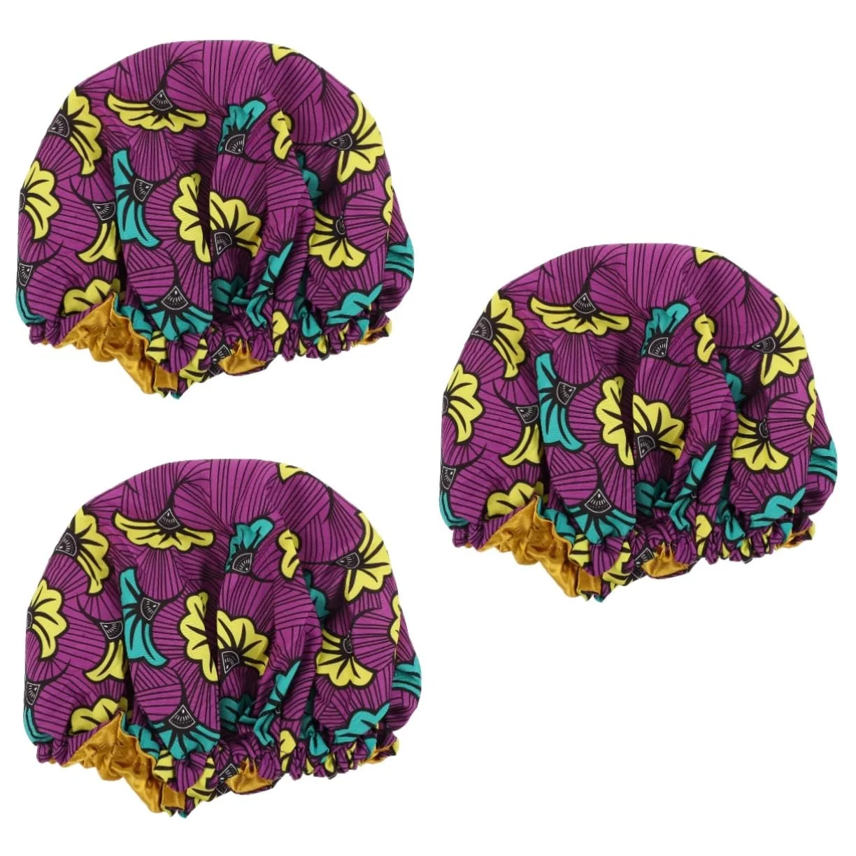 Шапочка для душа Satin, 33x33cm, HAPINARY, Pack of 3