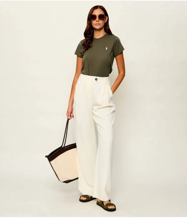 Женская футболка хлопковая Classic Fit Polo Ralph Lauren, Verde Oliva — фото 2