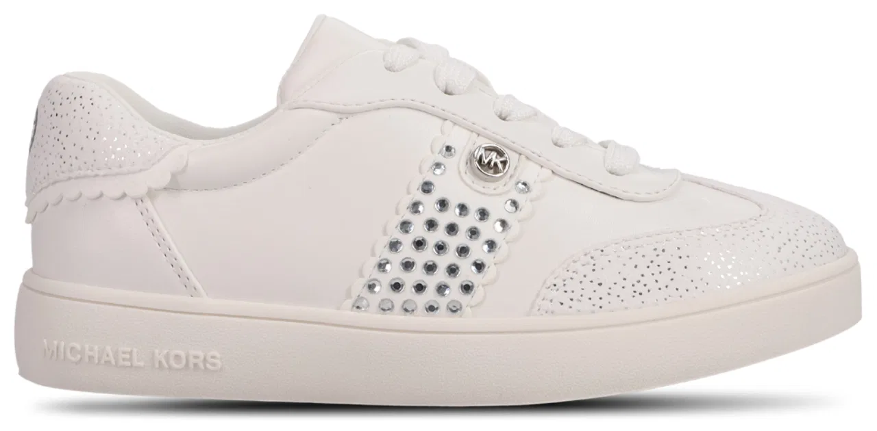 Детские кроссовки для девочек с украшением стразами Jem Scotty Crystal Michael Kors, белый