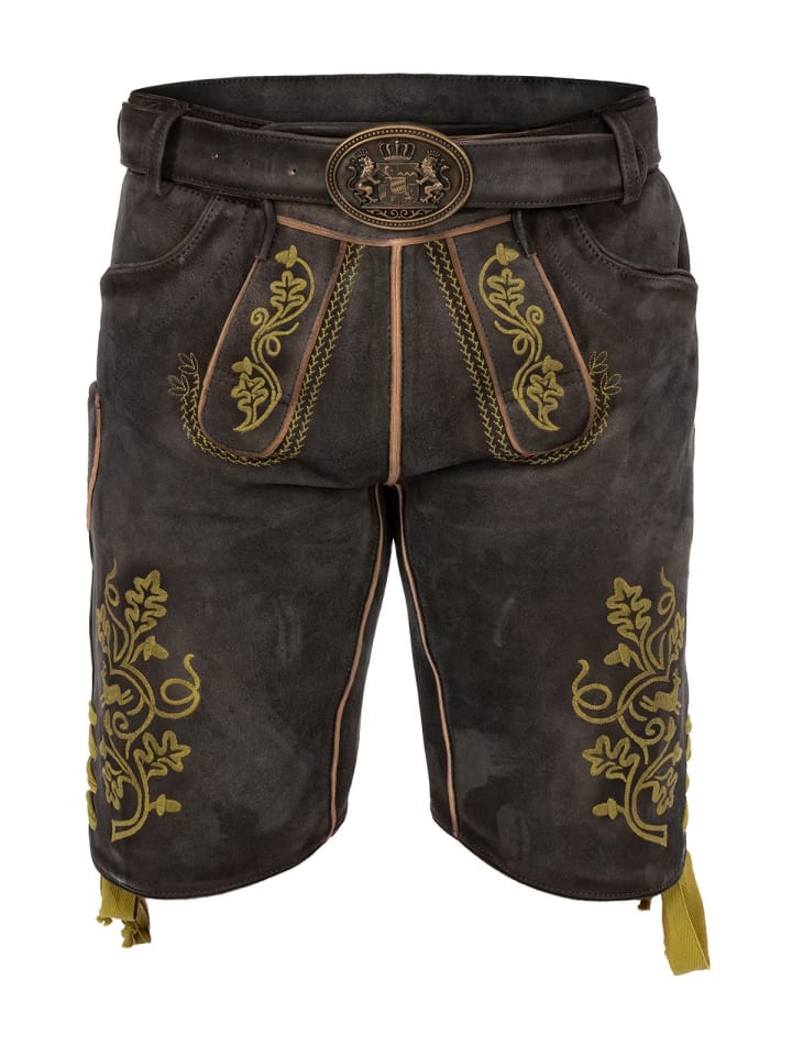 

MADDOX Кожаные брюки UTZ коричневого цвета