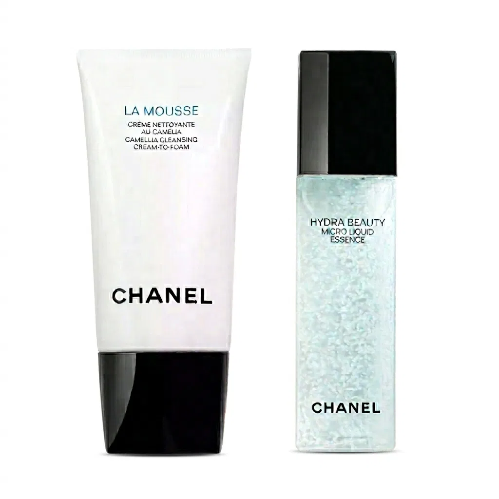 Набор для ухода за кожей с камелией, 2 предмета, CHANEL, Camellia Cleansing Milk+Water Classic — фото 4