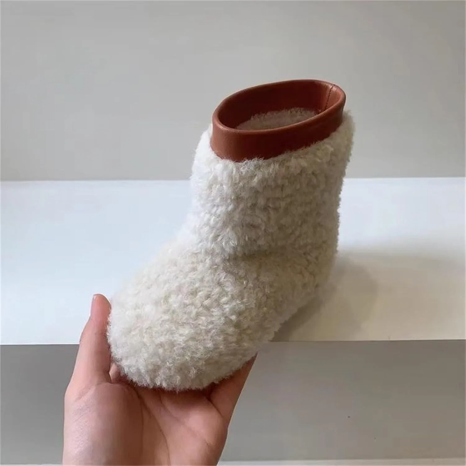 Детские зимние сапоги для девочек с искусственным мехом Zzalalana, Beige — фото 2