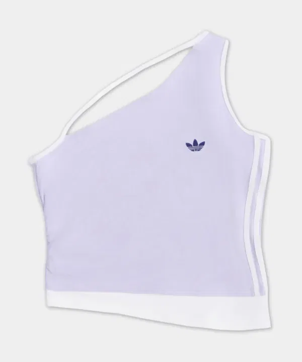 Топ на одно плечо Tank, One Shoulder, Adidas, лавандово-белый