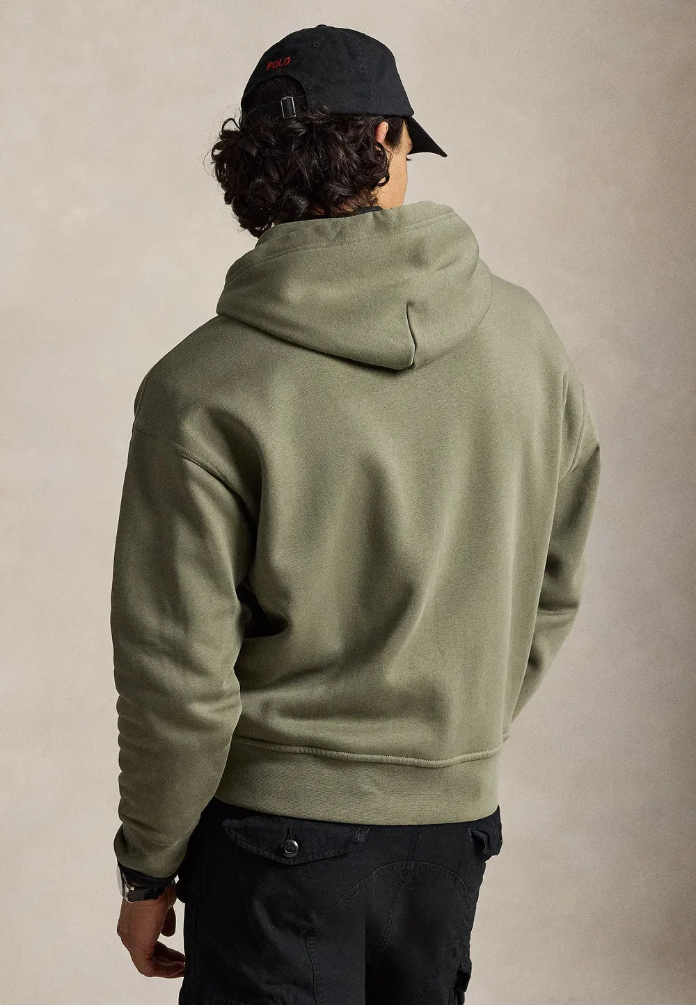 Толстовка-Поло свободного кроя, спортивная, унисекс, на молнии Polo Ralph Lauren, Cruise Olive — фото 3