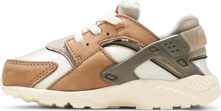 Кроссовки Nike Stussy x Air Huarache LE TD 'Desert Oak' 2021, коричневый — фото 4