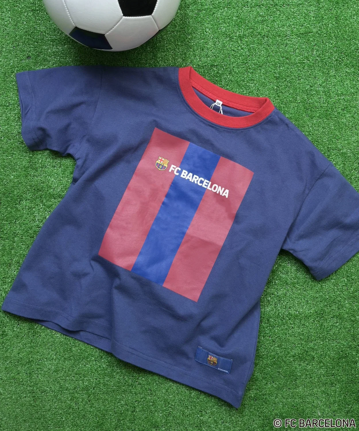 Детская футболка с принтом FC Barcelona Game Half Sleeve T-shirt MARKEY'S, Navy