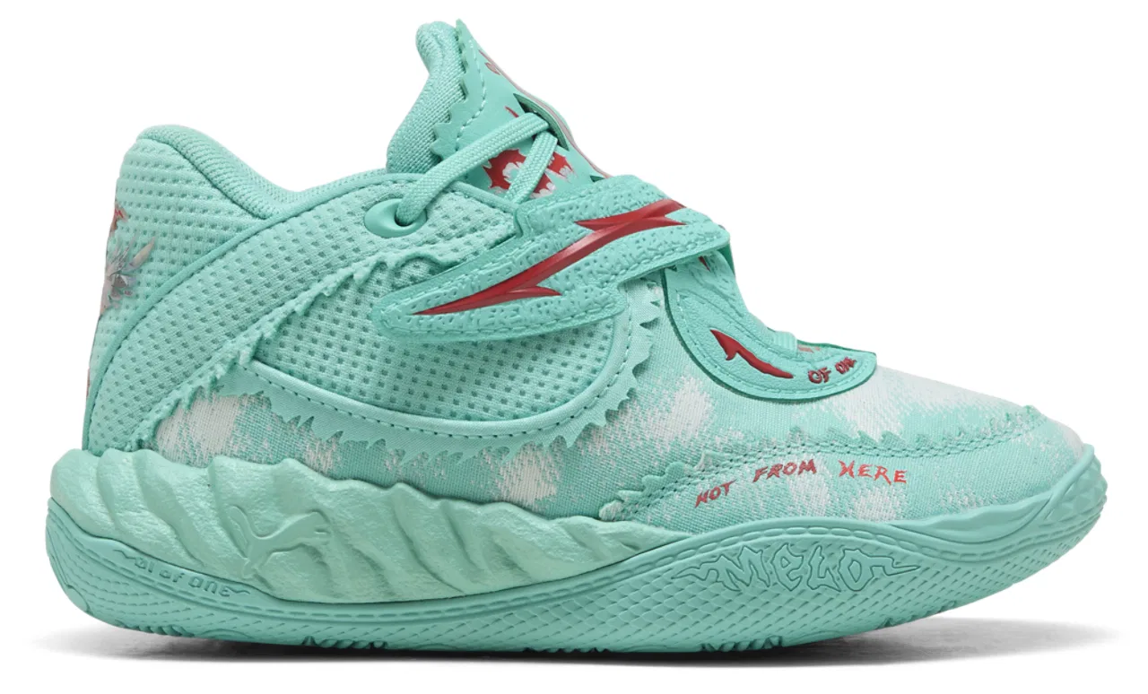 Кроссовки для мальчиков MB.05 Melo World PUMA, цвет Aquatic Green/For All Time Red
