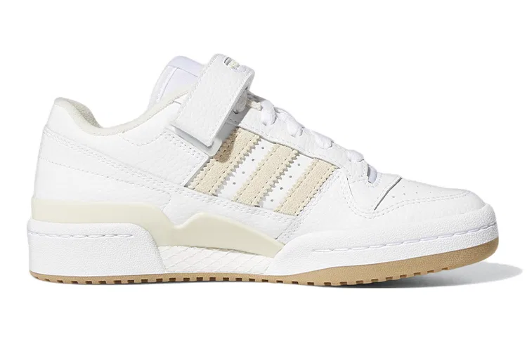 Детские кроссовки для скейтбординга с низким верхом, на липучке FORUM Low, Adidas Originals, Ecru — фото 3