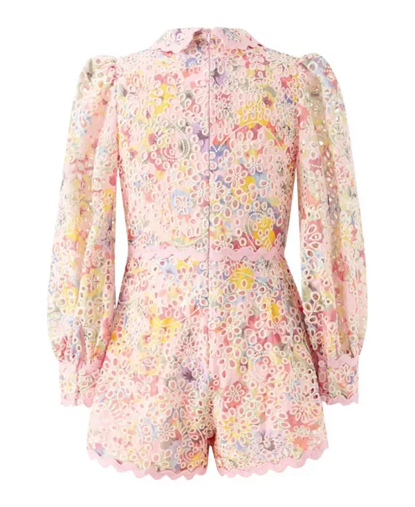Детский комбинезон для девочек с вышивкой Alanna Embroidered Romper Marlo Kids, мультиколор — фото 2