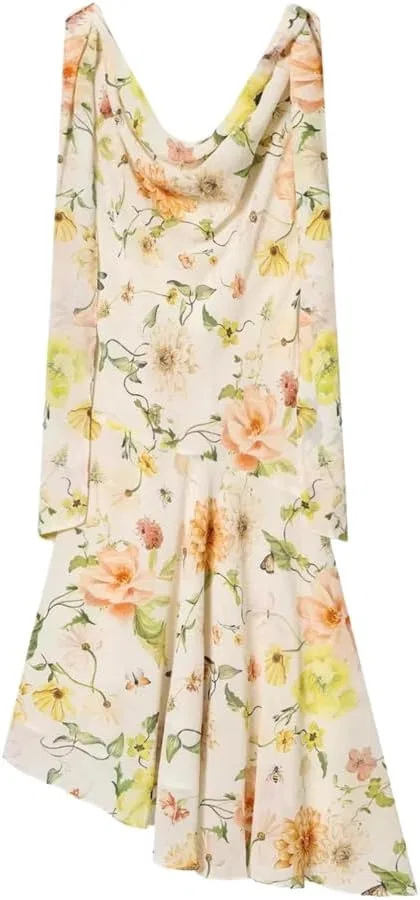 Женское летнее платье миди с цветочным принтом Swing Dress, Pic Color