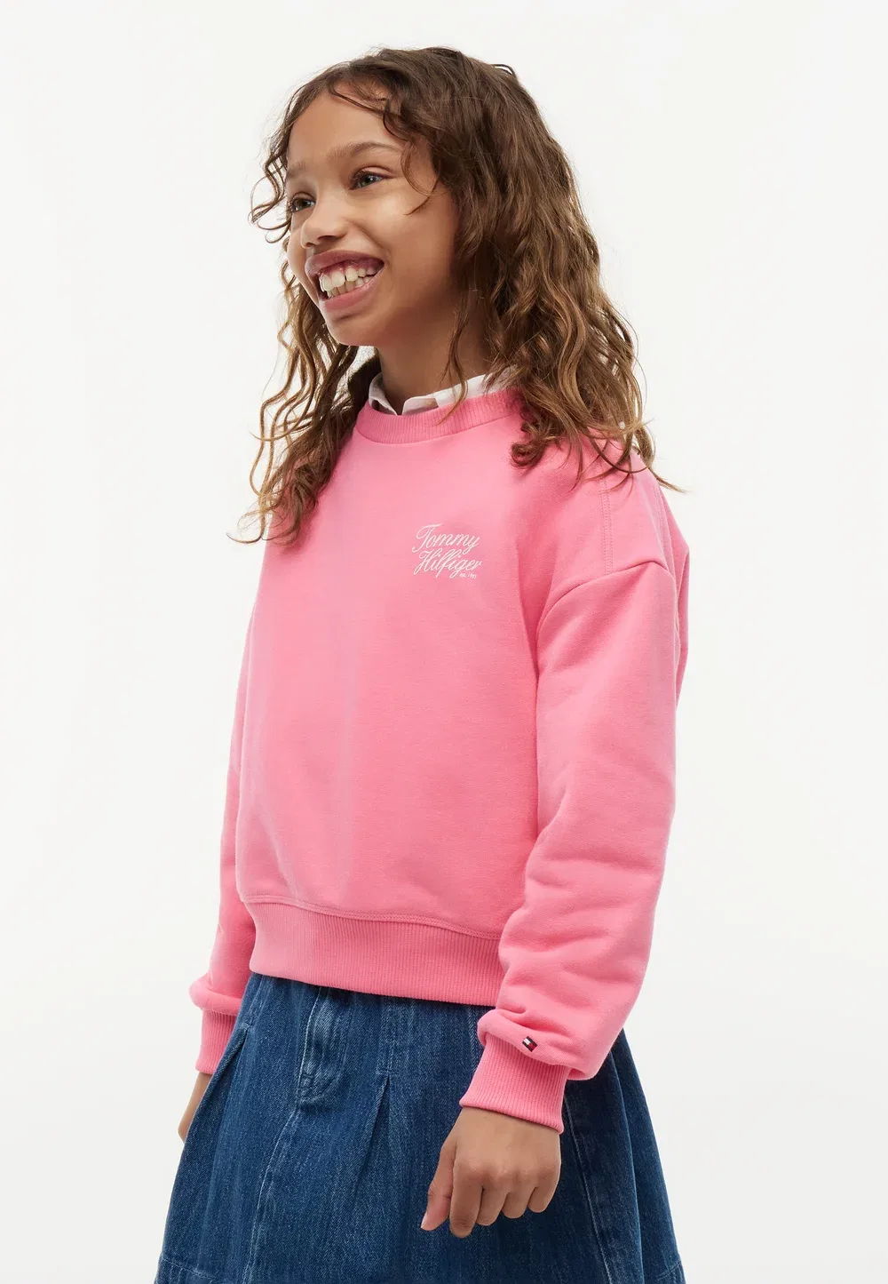 Толстовка с принтом Tommy script - толстовка Tommy Hilfiger, Exotic Pink