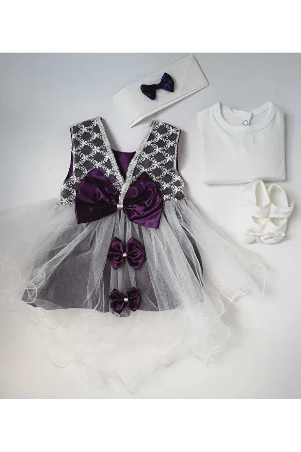 Детское платье для девочек кружевное Pileki Baby, Purple