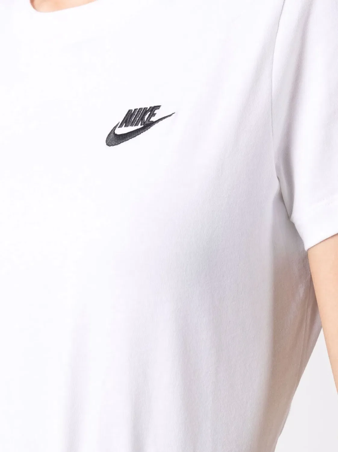 Футболка Swoosh хлопковая белая Nike, белый — фото 2