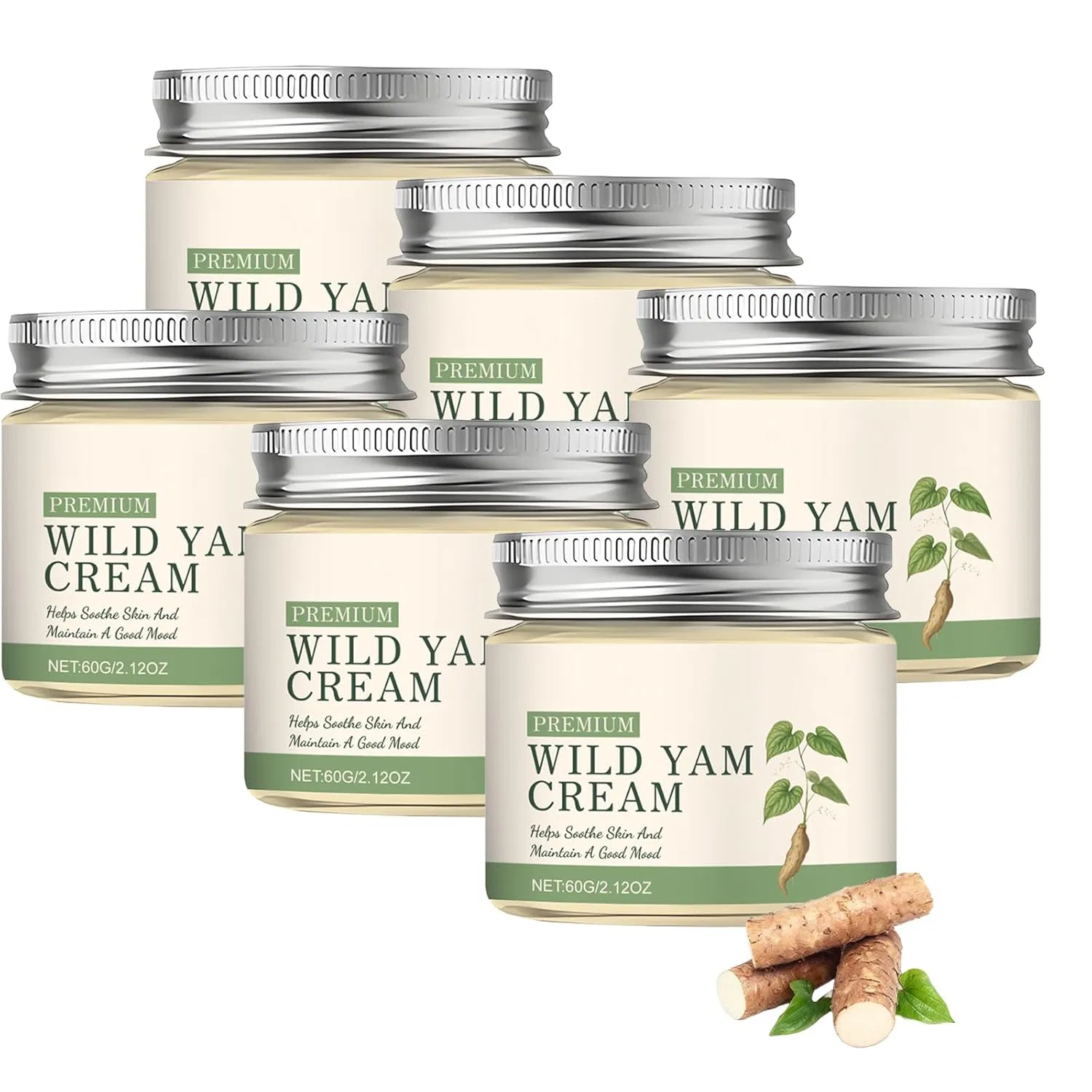 Крем для лица и тела Wild Yam, Raevior, 6 шт, 60 г