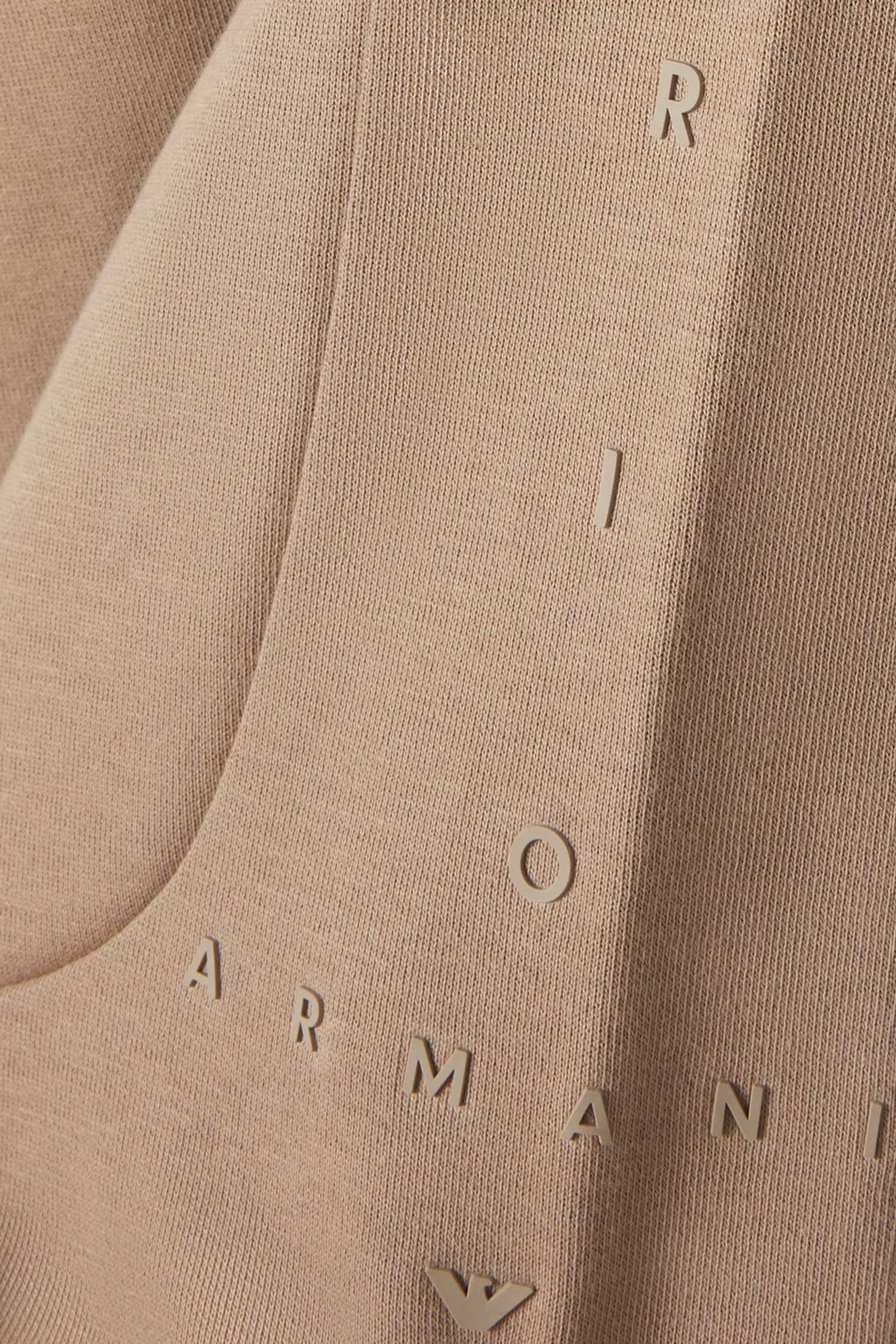 Шорты из футера Emporio Armani, коричневый — фото 4