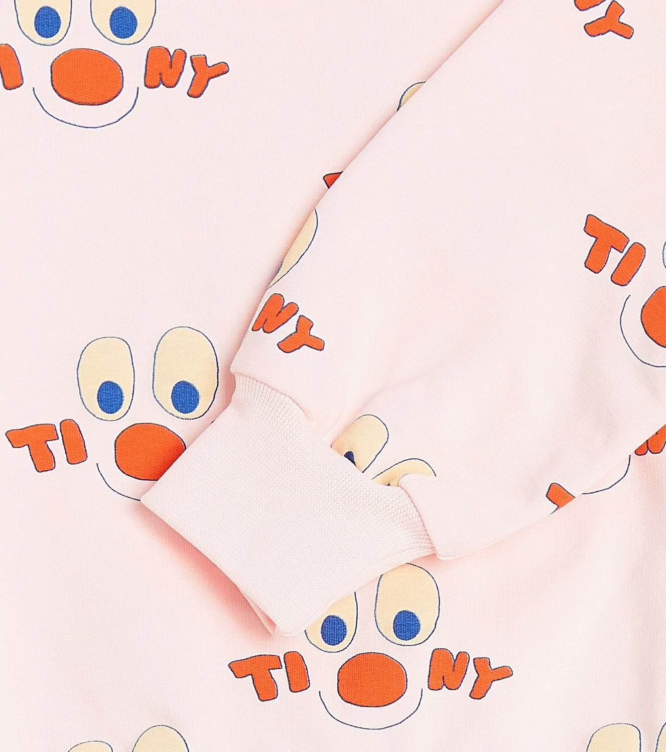 Свитшот из хлопка с принтом Clowns Tinycottons, розовый — фото 3
