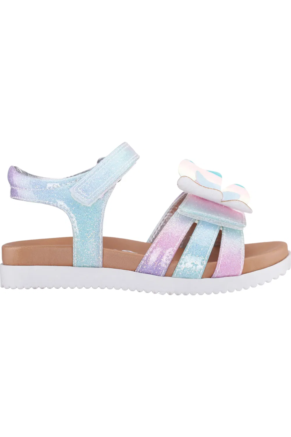 Сандалии детские с бабочкой Branty Nina, Pastel Multi Coated Glitted — фото 3