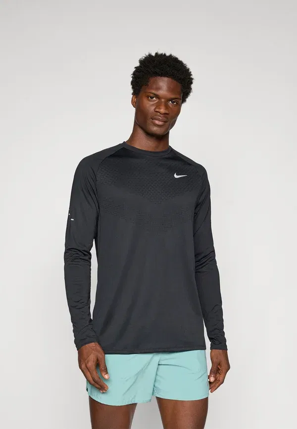 Футболка с длинным рукавом влагоотводящая Stride top Nike Performance, черный