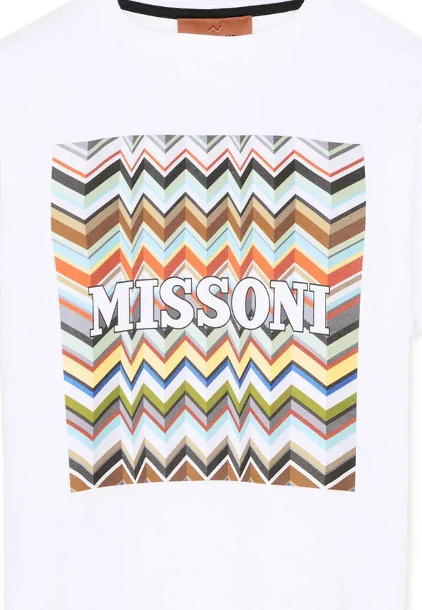 Футболка унисекс - футболка с принтом Missoni, белый — фото 3