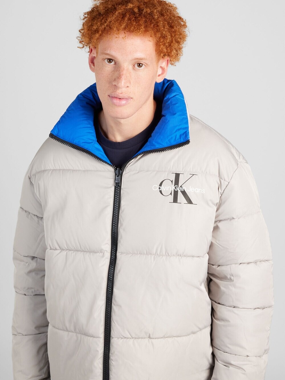Межсезонная двусторонняя куртка Calvin Klein Reversible 90s, лазурный (размер М) — фото 2