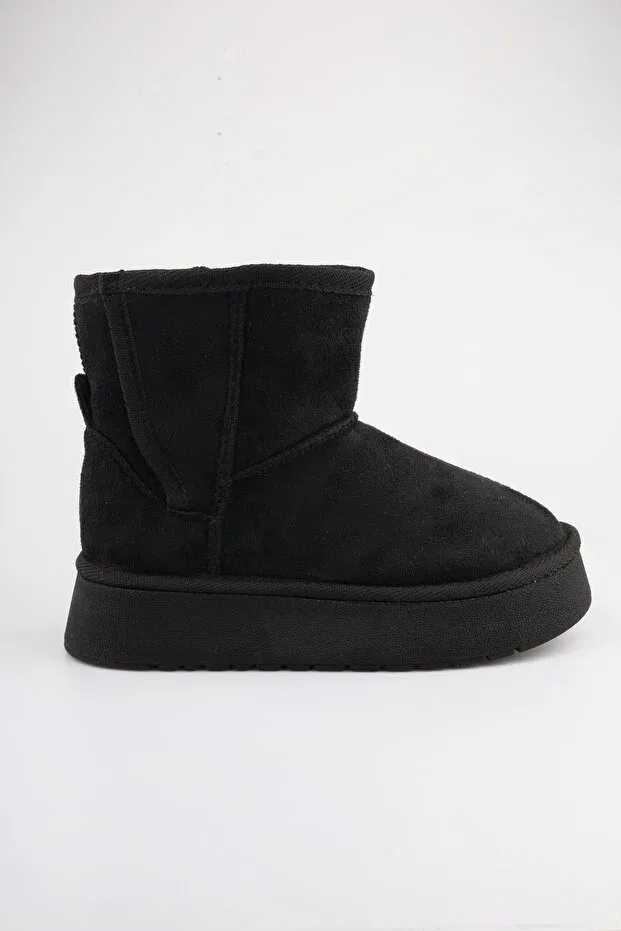 Детские ботинки для девочек с шерстяным утеплителем Bootie Moon Glow, Black — фото 4