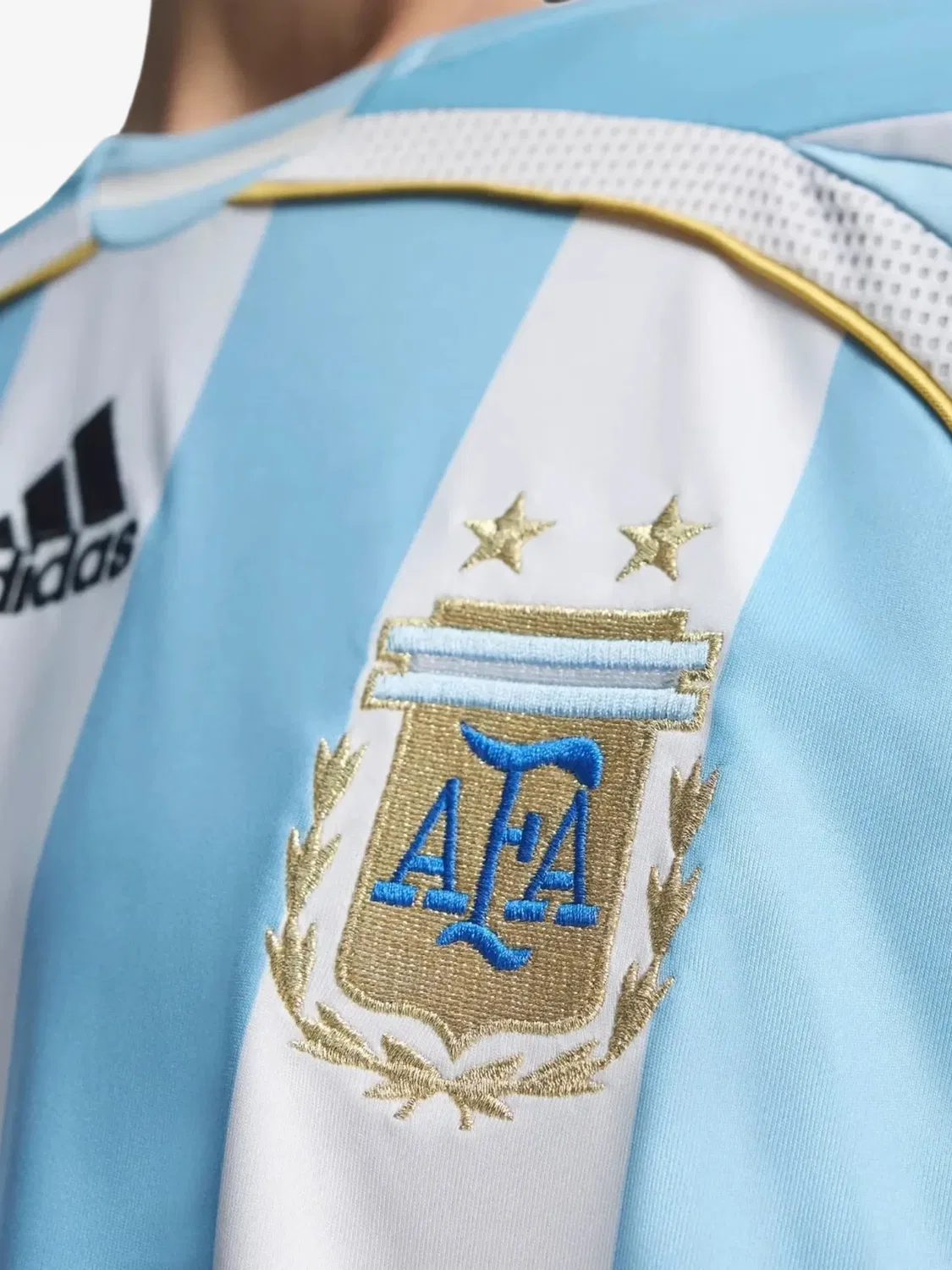 Домашняя футболка сборной Аргентины 2006 года Adidas, синий — фото 4