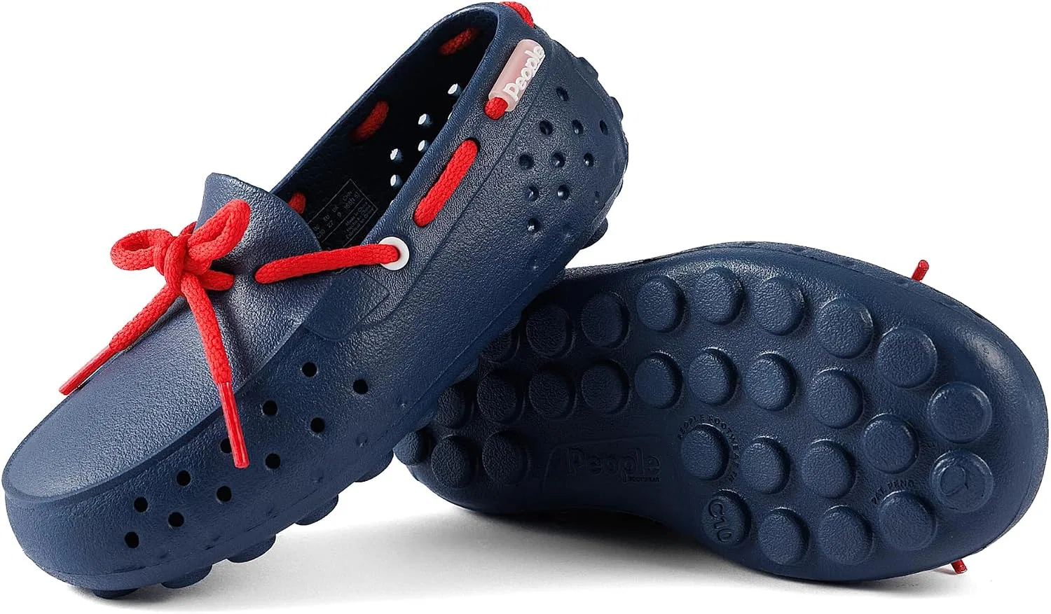 Детские водонепроницаемые лоферы Senna для мальчиков People Footwear, Mariner Blue/Red
