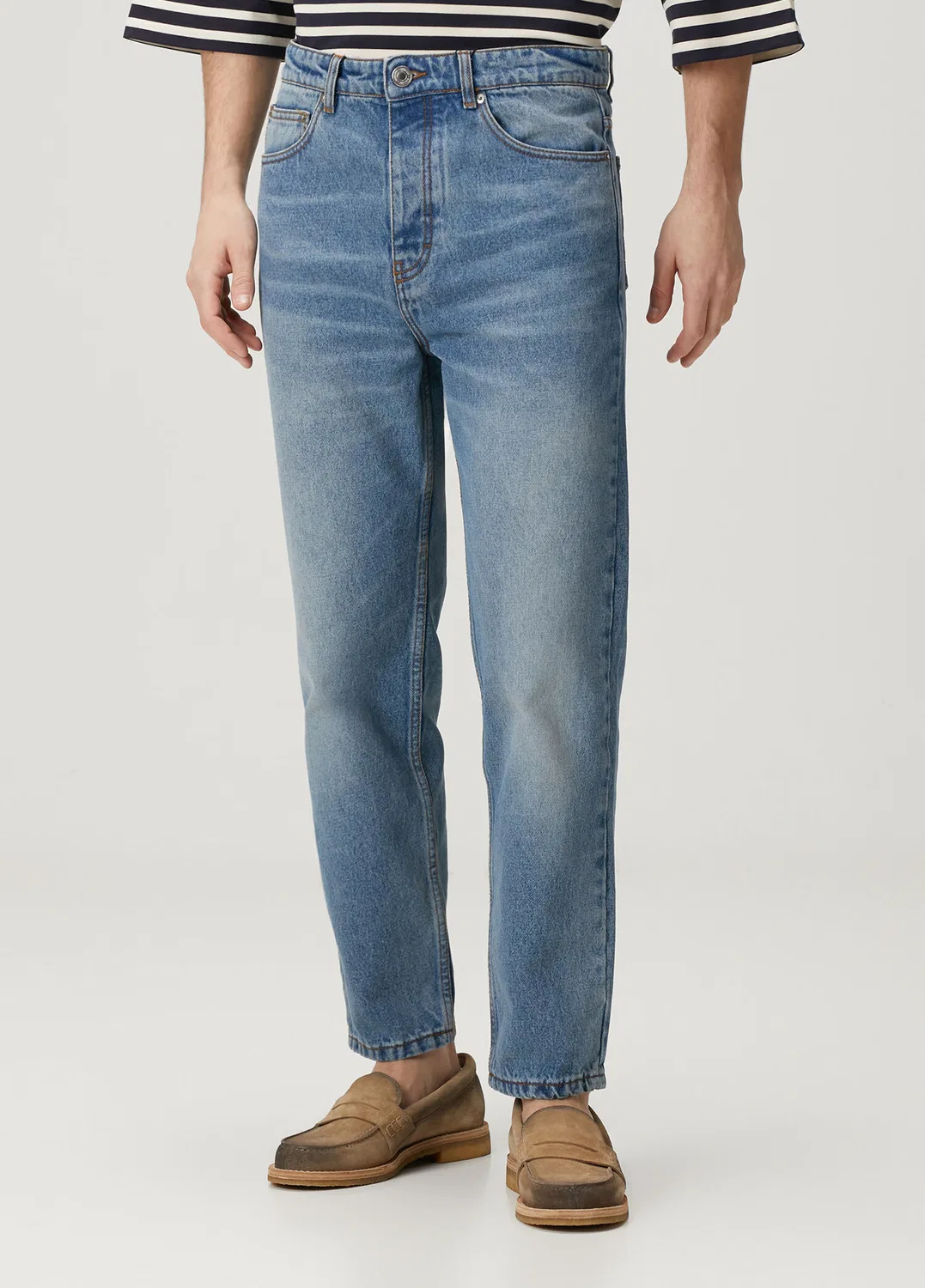 Джинсы Tapered Fit Ami Paris, mavi — фото 2