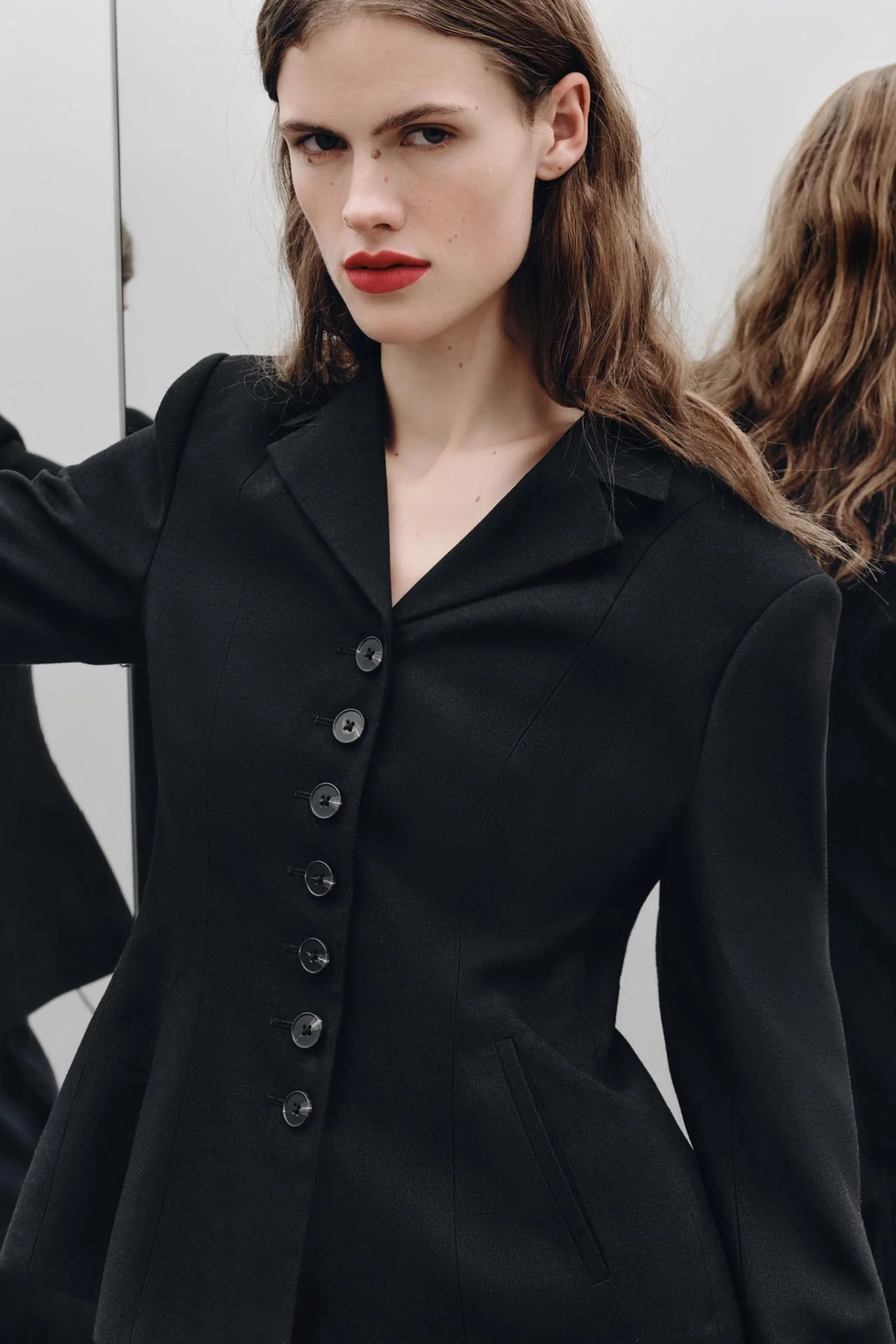 Блейзер Zara Corta Entallada ZW Collection, черный
