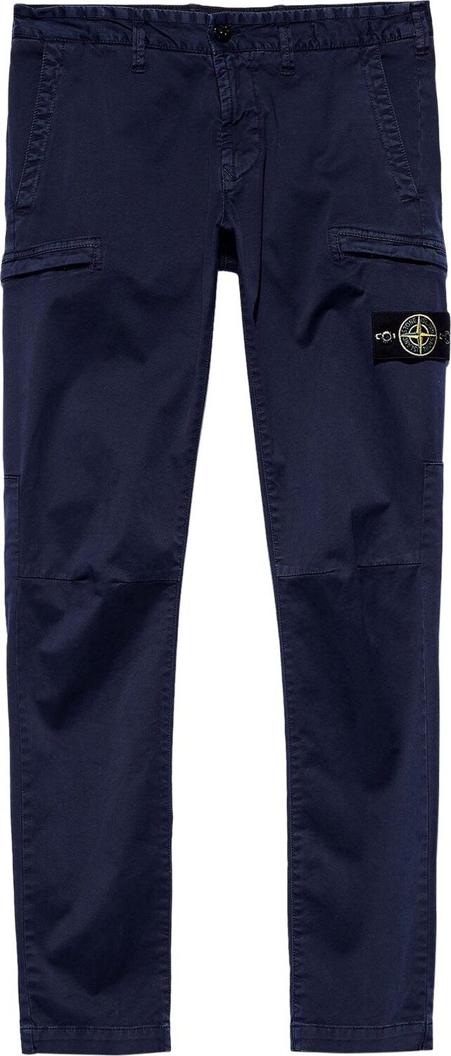 

Брюки Stone Island Logo Patch Slim Fit Pants 'Ink', черный