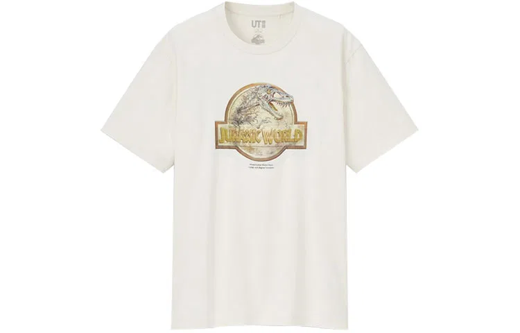 Мужская футболка с круглым вырезом Ivory UNIQLO, Ivory