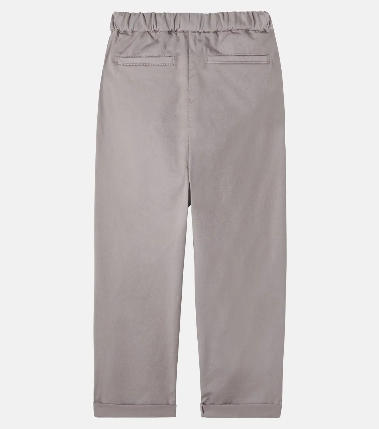 Брюки хлопковые Brunello Cucinelli Kids, бежевый — фото 3
