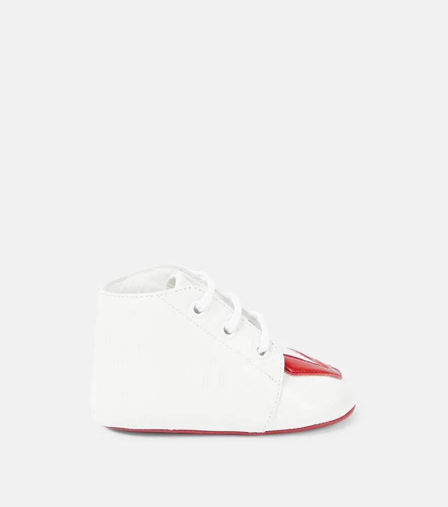 Кожаные ботиночки Baby Love Christian Louboutin Kids, белый — фото 3