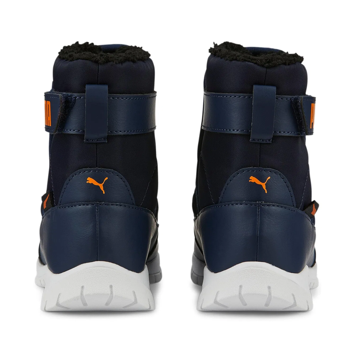 Детские зимние ботинки с водозащитой Nieve Boot Wtr Ac Ps PUMA, Vibrant Orange Blue Peacoat — фото 2