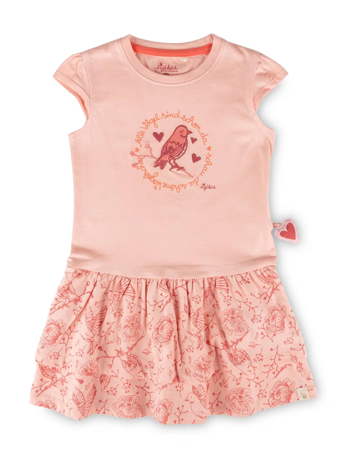 Платье Sigikid Kleid Pink Birds светло-розового цвета