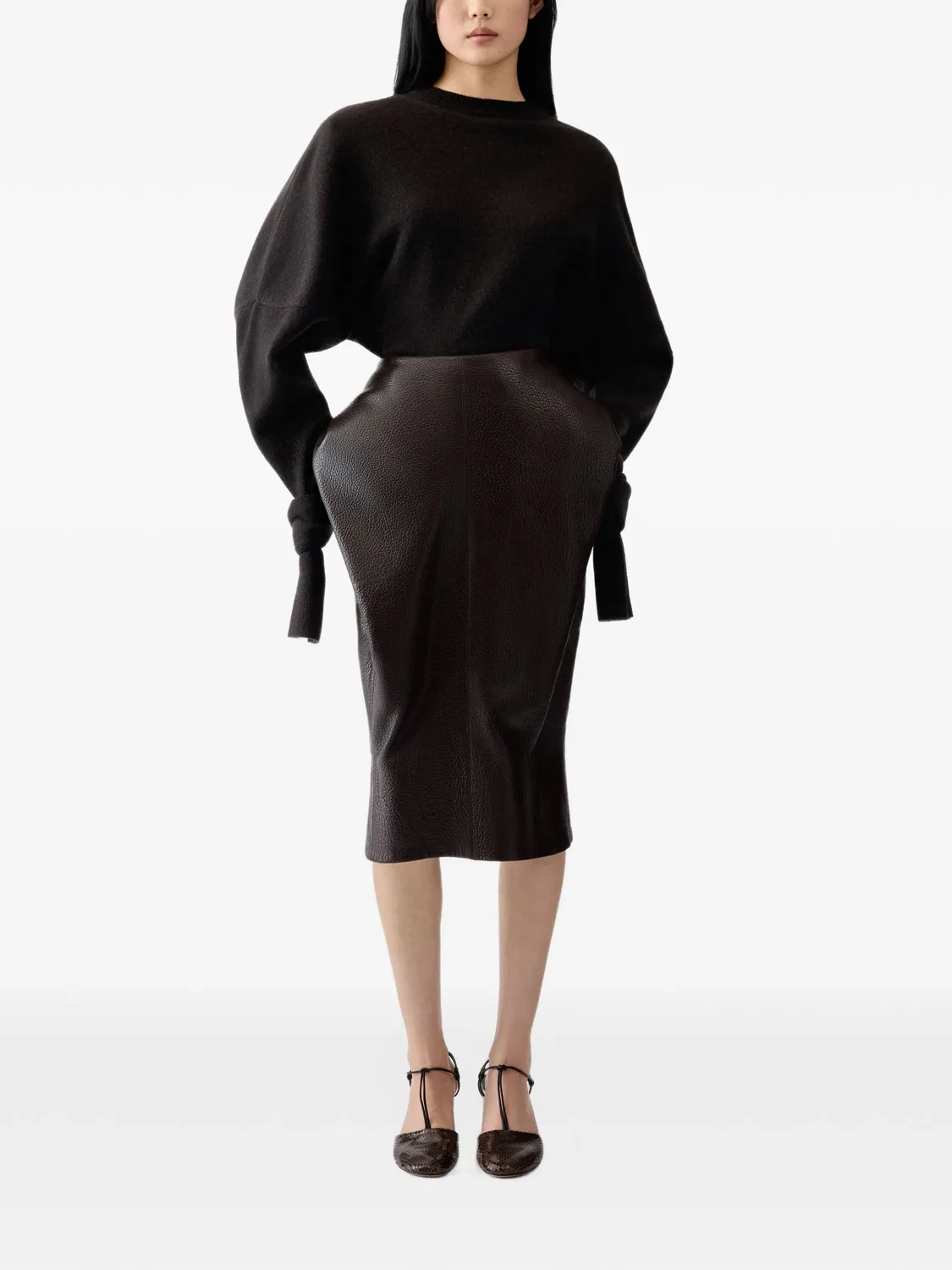 Jacquemus Свитер Fiocco коричневый — фото 3