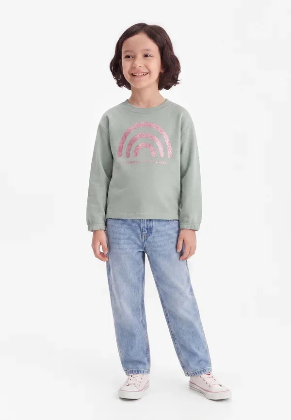 Свитшот с принтом Sweatshirt Name It Green Milieu, зеленый