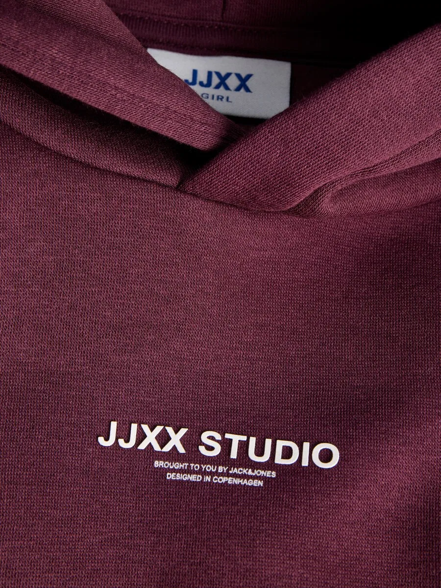 Толстовка JJXX 'JXSTUDIO VESTERBRO' винно-красного цвета — фото 4