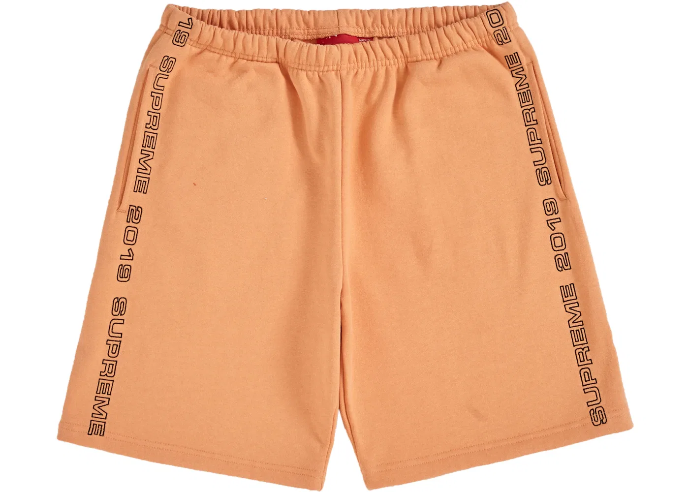 Мужские шорты с вышивкой бренда Supreme Sweatshort, Pale Orange