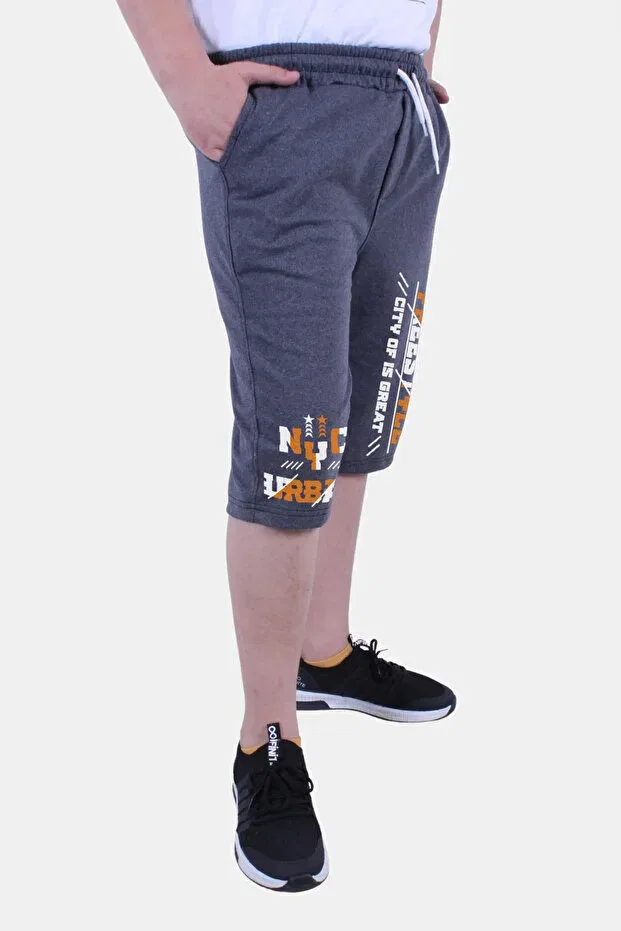 Детские шорты для мальчиков с принтом Freestyle Printed Panios Kids, Smoke Grey — фото 4