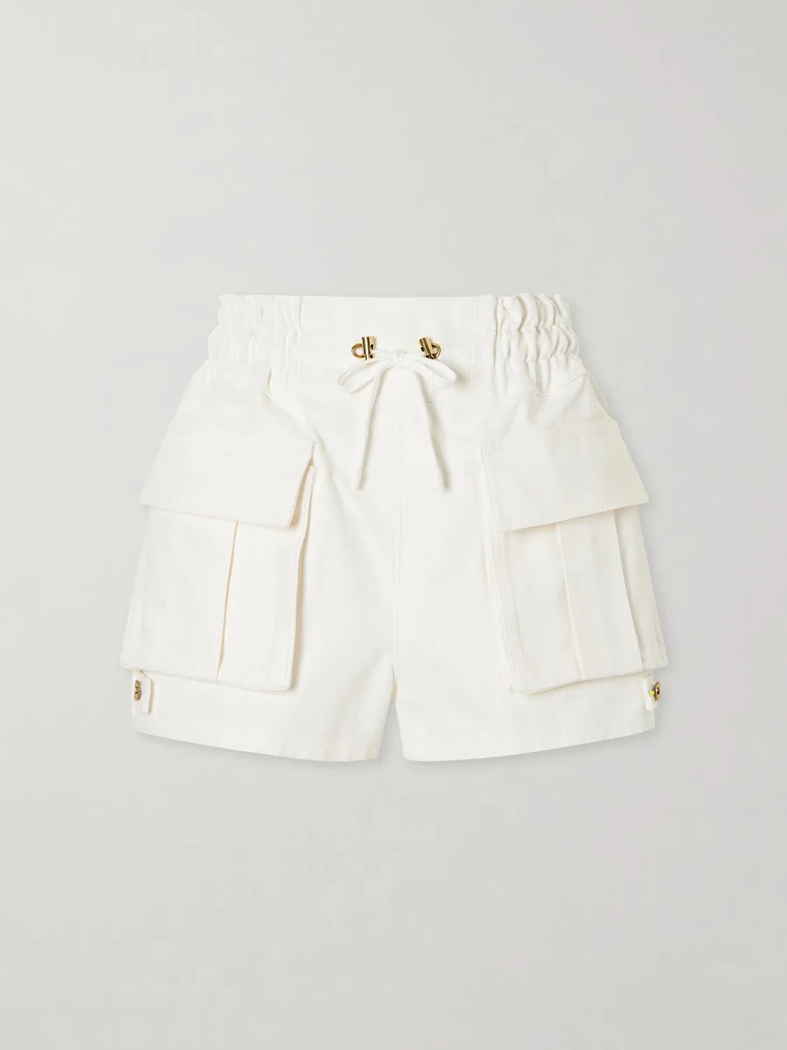 Джинсовые шорты BALMAIN, белый