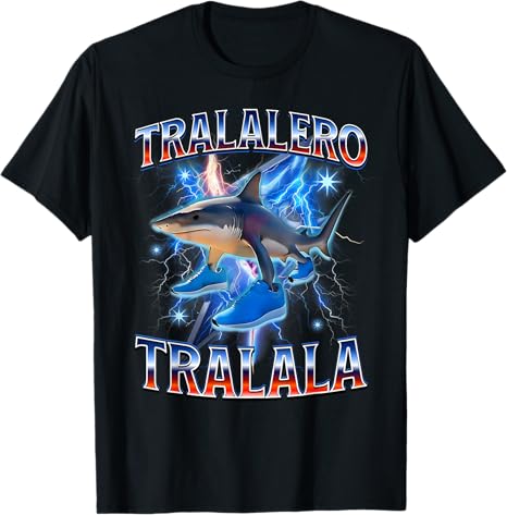 

Футболка Tralalero Tralala Shark Meme, черный