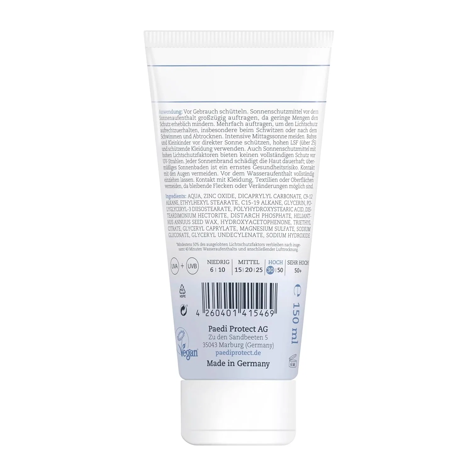 Минеральный солнцезащитный крем PAEDIPROTECT SPF 30 Paediprotect — фото 2