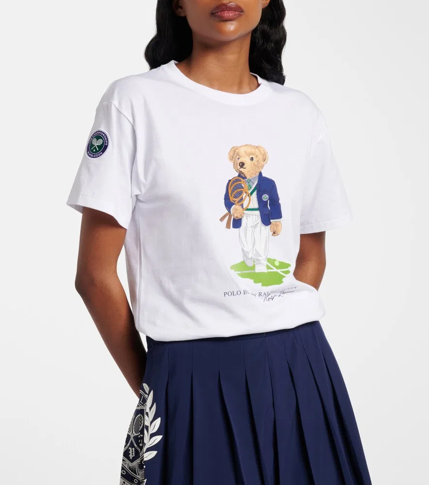 Хлопковая трикотажная футболка Polo Bear Polo Ralph Lauren, белый — фото 2