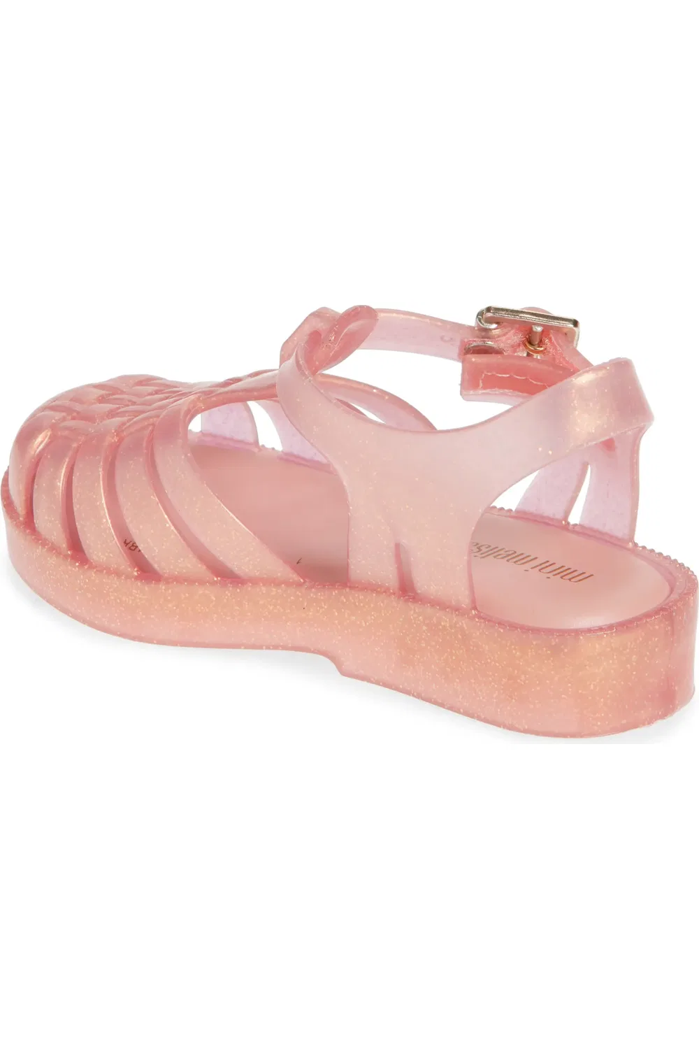 Сандалии детские глиттерные с ароматом Mini Posses Mini Melissa, Pearly Pink — фото 2