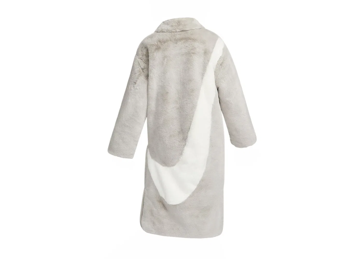 Женская куртка с длинным ворсом Nike Sportswear Essentials Plush Faux Fur Long Jacket, Light Iron Ore/Light Bone/Sail — фото 2