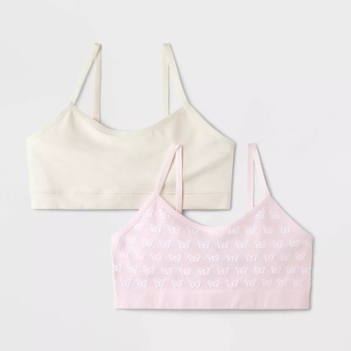 Детский комплект бюстгальтеров без швов 2 шт. KIDS SOCKS/PACKAGED UNDERWEAR, Pink